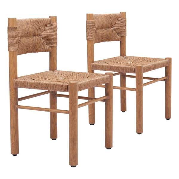 ZUO Iska Outdoor Collection Natural N/A Dining Chair - (Set of 2)