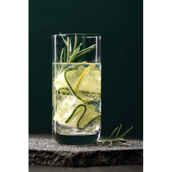 La Divina 14.75 oz. Clear Crystal Highball Glass Set