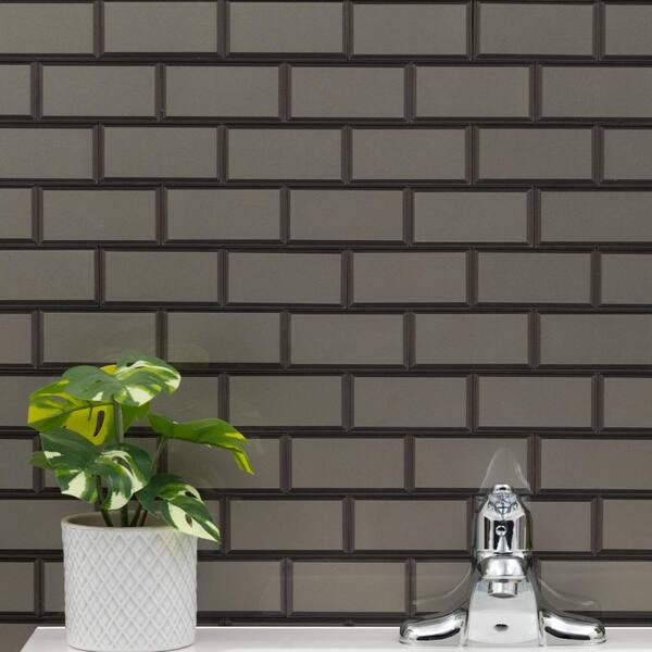 New MSI Crisson Bevel Subway Peel and Stick 12 in. x 12 in. x 4mm Textured Glass Mosaic Tile ( 1.000 sq. ft.) New MSI Crisson Bevel Subway Peel and Stick 12 in. x 12 in. x 4mm Textured Glass Mosaic Tile ( 1.000 sq. ft.)