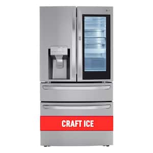 30 cu. ft. French Door Refrigerator, InstaView, Full-Convert Drawer, Craft Ice in PrintProof Stainless Steel