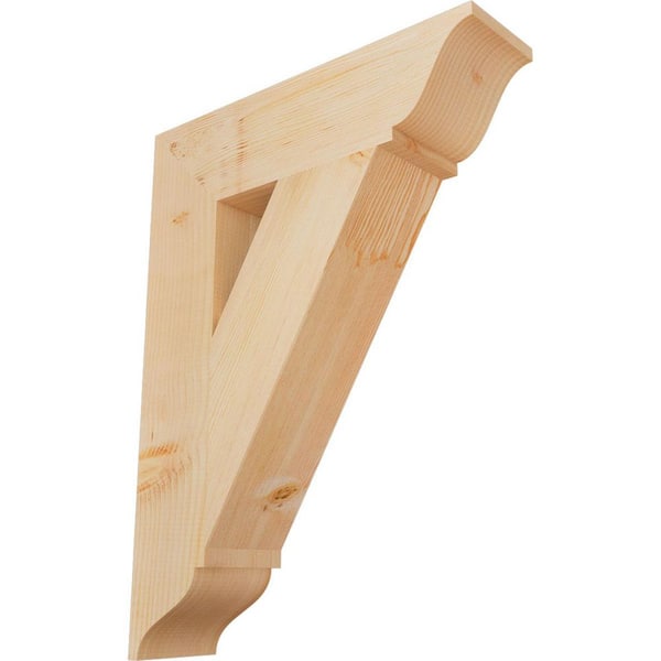 Ekena Millwork 5.5 in. x 32 in. x 24 in. Douglas Fir Traditional Smooth Bracket