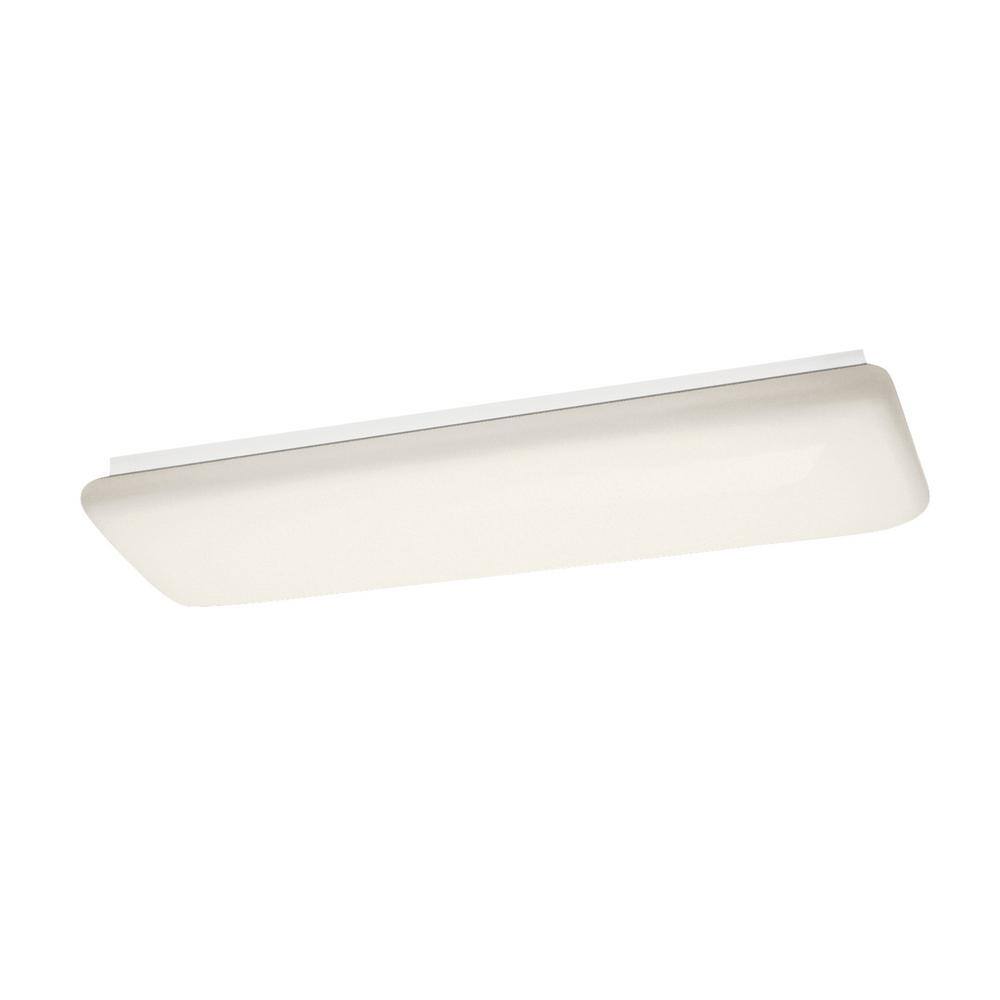 Independence 51 in. 1-Light White Integrated LED Traditional Hallway Linear Flush Mount Ceiling Light