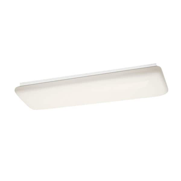 KICHLER Independence 51 in. 1-Light White Integrated LED Traditional Hallway Linear Flush Mount Ceiling Light