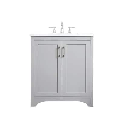 30 Inch Vanities Single Sink Bathroom Vanities Bath The Home Depot