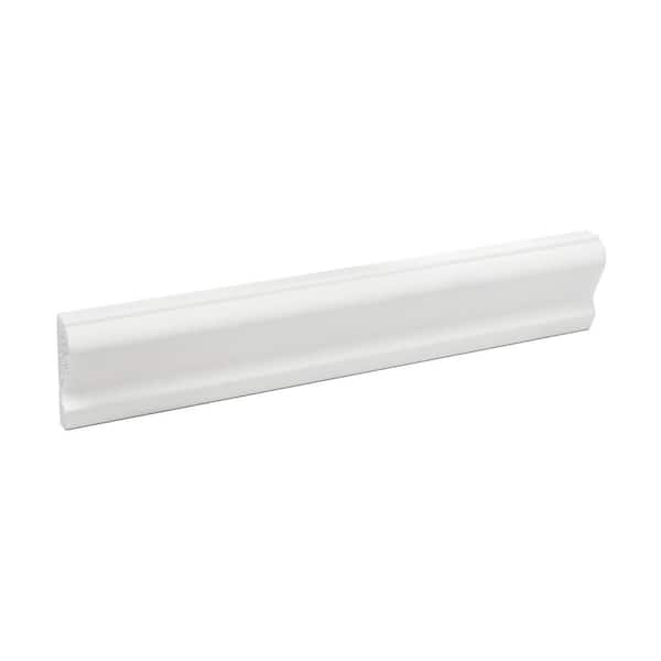 American Pro Decor 7/16 in. x 1-1/8 in. x 6 in. Long Plain Recycled Polystyrene Panel Moulding Sample