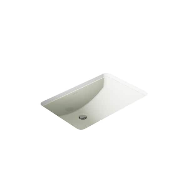 Ladena 23.75 in. Undermount Bathroom Sink in Dune with Overflow Drain