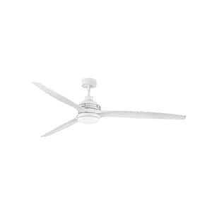 ARTISTE 72 in. Indoor/Outdoor Integrated LED Matte White Ceiling Fan with Remote Control