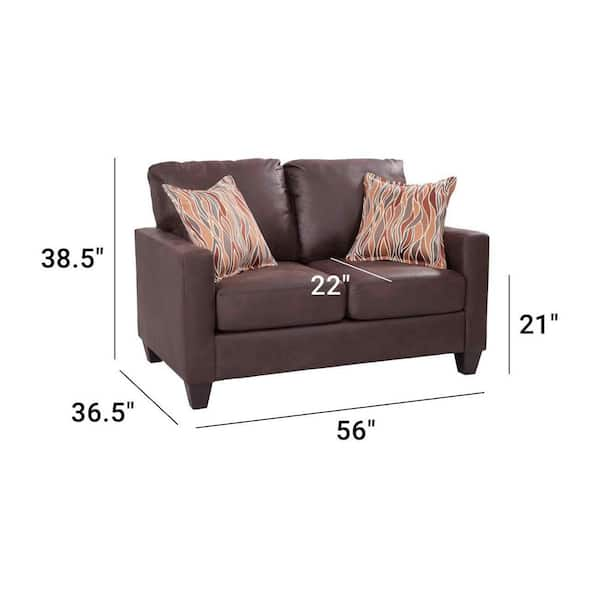 American Furniture Classics Square Arm Series Pinto Brown Solid