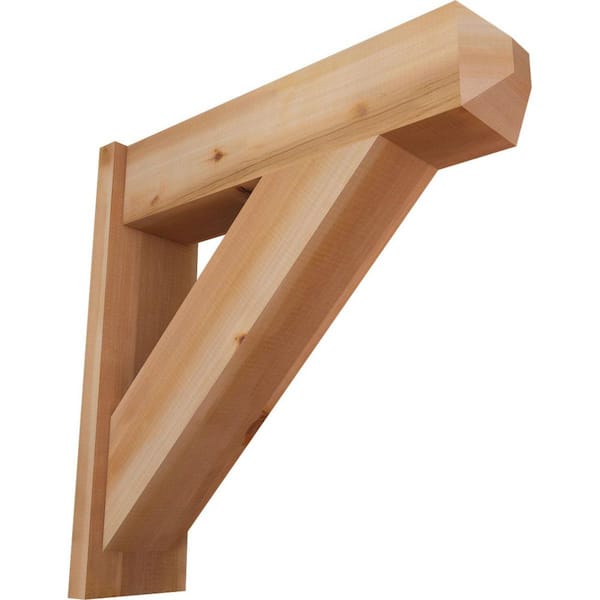 Ekena Millwork 8 in. x 28 in. x 28 in. Traditional Craftsman Smooth Western Red Cedar Outlooker