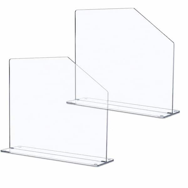Clear Acrylic Freestanding Sink Splash Guard with Easy-Reach Cutaway, 19 in. x 18 in. x 4.5 in., 2-Pack