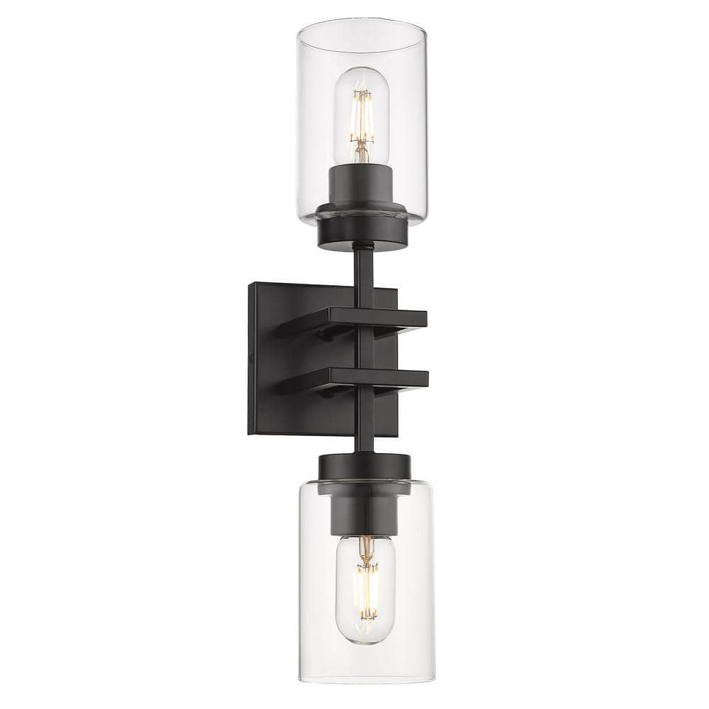 Matte Black Geometric Dimmable Electric Sconce