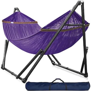 10 ft. Free Standing Camping Hammock with Stand in Purple