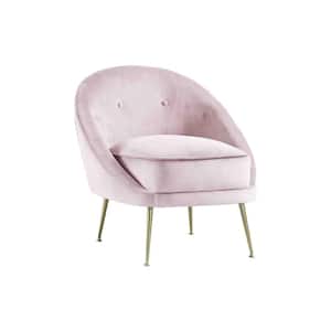 Sasha Velour Pink Modern Accent Chair