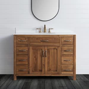 Bryson 47 in. W x 21.5 in. D Bath Vanity Cabinet Only in Walnut