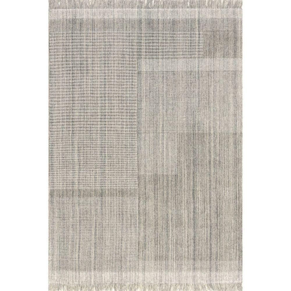 Mozai Fringed Wool-Blend Light Gray 10 ft. x 14 ft. Indoor/Outdoor Patio Rug price history on PriceWatchPro