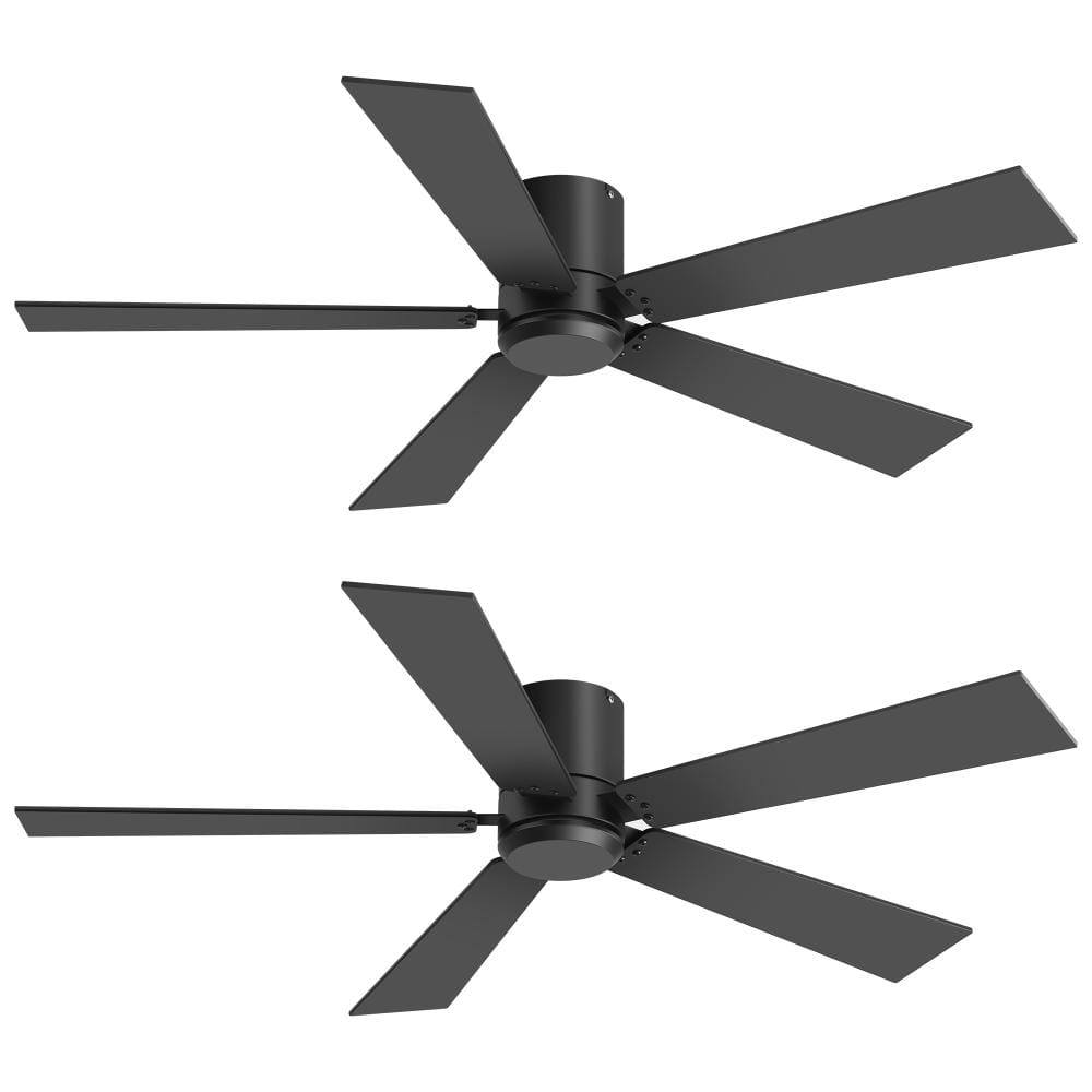 42 in. Indoor Black Walnut Flush Mount Modern Ceiling Fan with Remote Included for Bedroom price history on PriceWatchPro