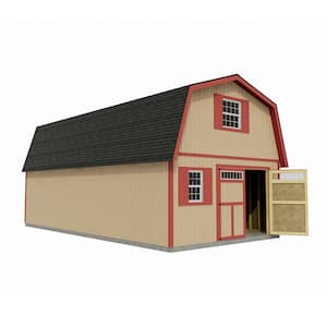 Virginia 16 ft. x 24 ft. x 16-1/4 ft. 2 Story Wood Shed Kit without Floor