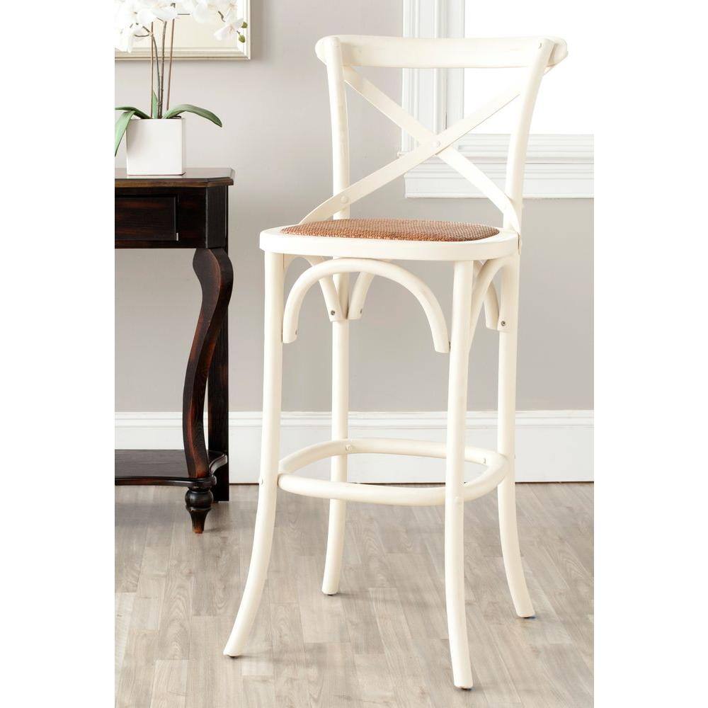 Franklin 30.7 in. Ivory Bar Stool