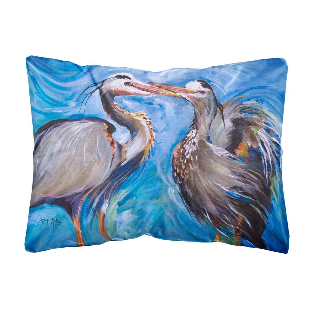 blue heron throw pillows