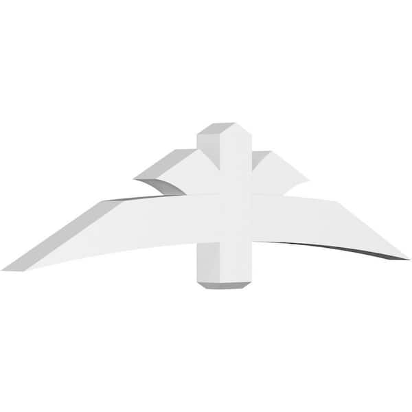 Ekena Millwork Davenport 72 in. W x 18 in. H x 4 in. D Signature Polyurethane Bracket