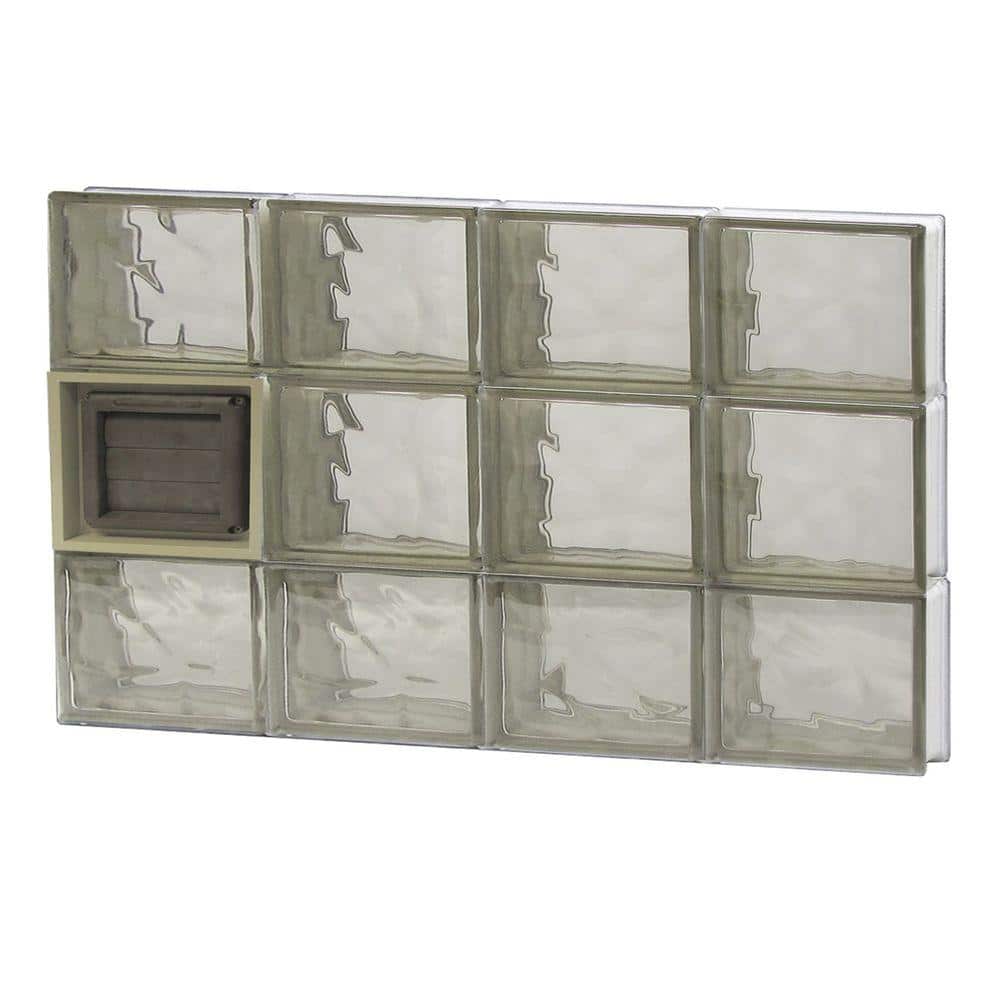 31 in. x 17.25 in. x 3.125 in. Frameless Wave Pattern Bronze Glass Block Window with Dryer Vent price history on PriceWatchPro