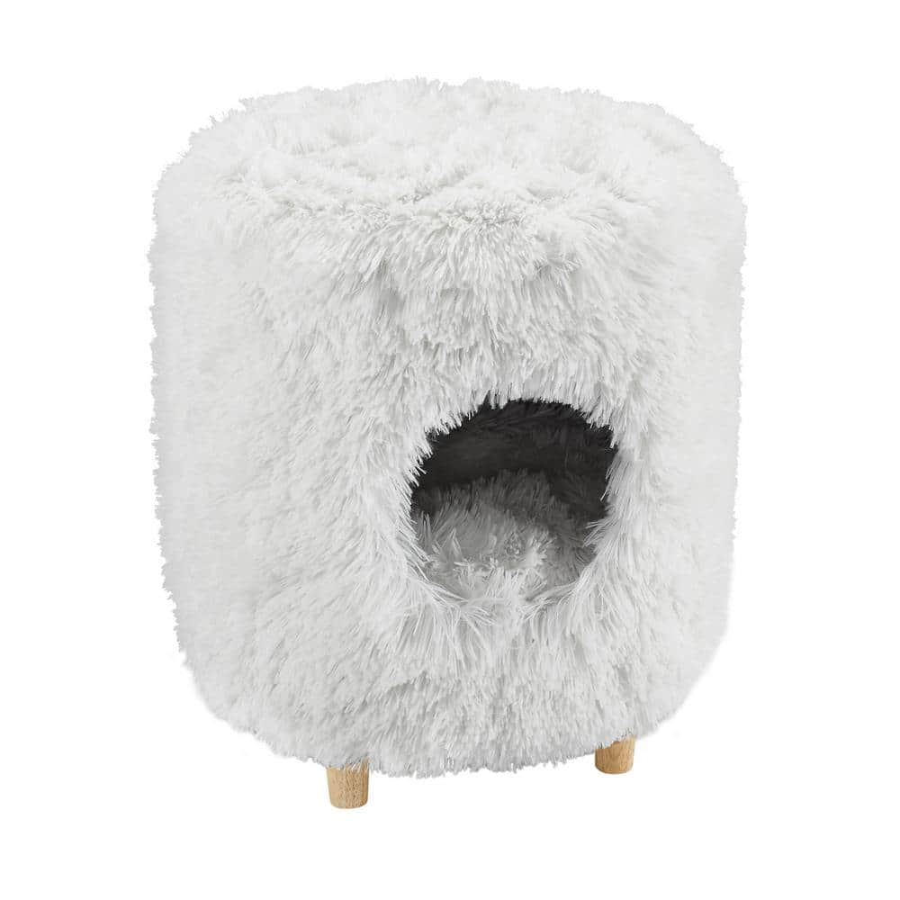 Rocket 18 in. White Cat Tree Cylinder