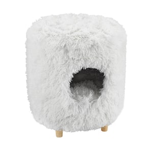 Rocket 18 in. White Cat Tree Cylinder