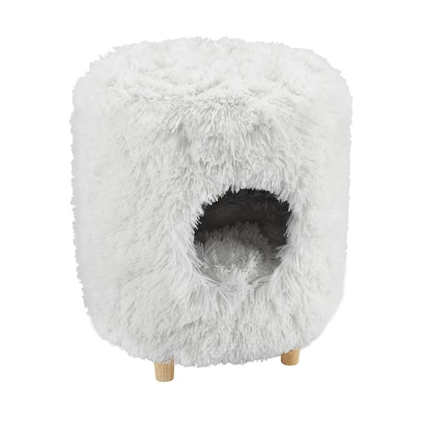 Sam's Pets Rocket 18 in. White Cat Tree Cylinder