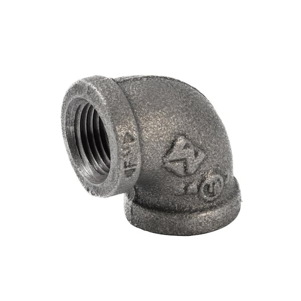 Southland 1/2 in. Black Malleable Iron 90 Degree FPT x FPT Elbow Fitting