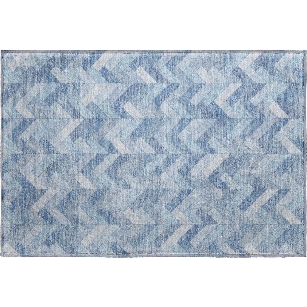 Mayfield Premium Machine Washable Abstract AMF2297 Sky 3 ft. x 4 ft. Area Rug price history on PriceWatchPro