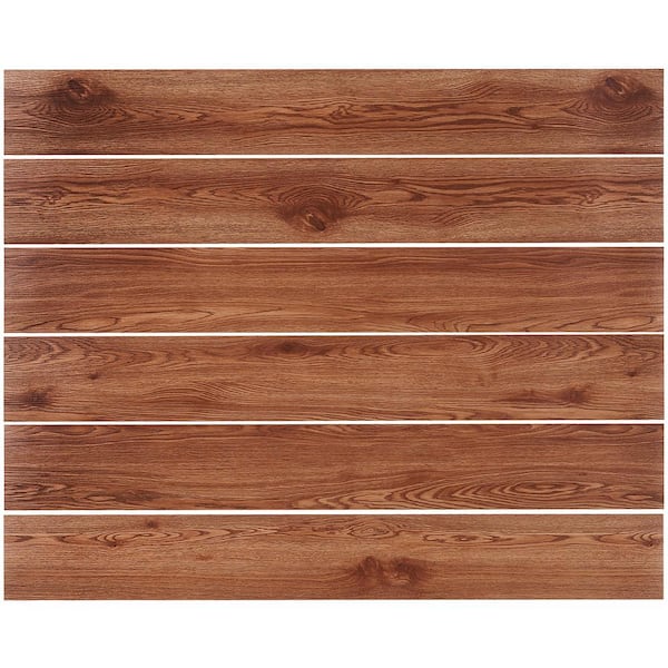 Ivy Hill Tile Revive 12mil 6.3 in. W x 48.4 in. L Aspen Pecan Waterproof Glue Down Luxury Vinyl Tile Flooring (42.37 Sq. ft. / CASE)