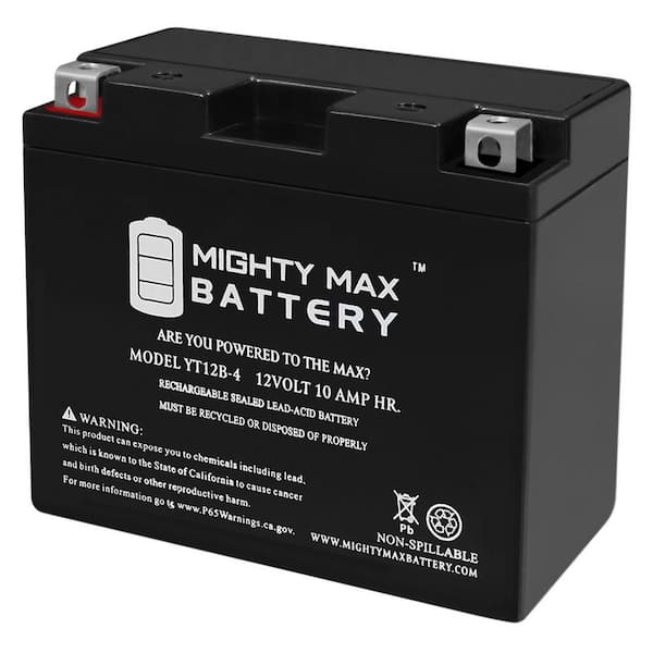 YT12B-4 12V 10Ah SLA Battery Replaces Ducati 1262cc Diavel, S 2016