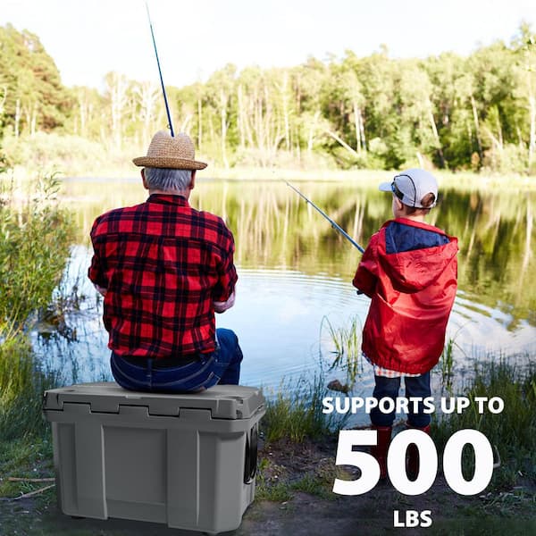 coolers with fishing rod holders Engel 19 Qt. Cooler/Dry Box Engel Rod Holders feature two large base plates with four screw holes in each to make for sturdy attachment of the Engel Rod holder on almost any surface Rolling cooler with rod holders