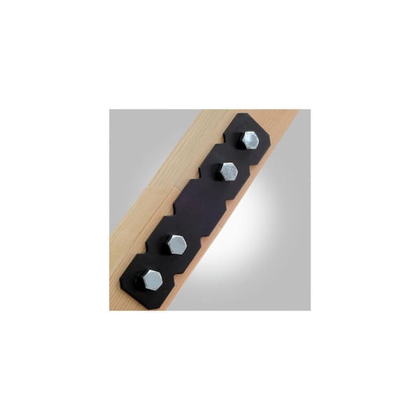 OHS 2-1/2 in. x 12 in. Black Powder-Coated Ornamental Heavy Strap