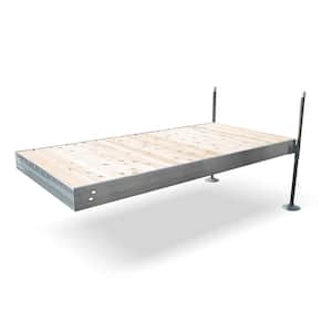 8 ft. Long Straight Aluminum Frame with Cedar Decking Complete Dock Package