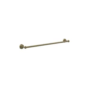 Waverly Place Collection 30 in. Back to Back Shower Door Towel Bar in Antique Brass