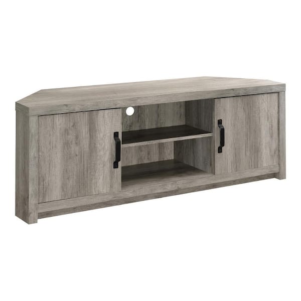 Benjara 59 in. Gray Wood TV Stand Fits TVs up to 65 in. with 1-Shelf