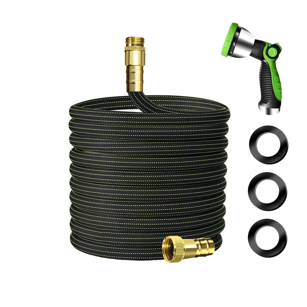 Ultra Lightweight 50FT Heavy-Duty Garden Hose Flexible Kink-Free Design with Aluminum Brass Fittings Black-Blue price history on PriceWatchPro