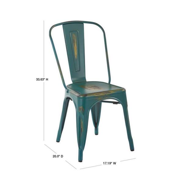 turquoise metal dining chairs