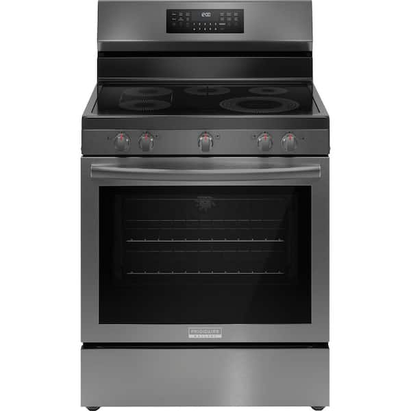Frigidaire Gallery 30 in 5 Element Freestanding Range in Black Stainless Steel with True Convection and Air Fry