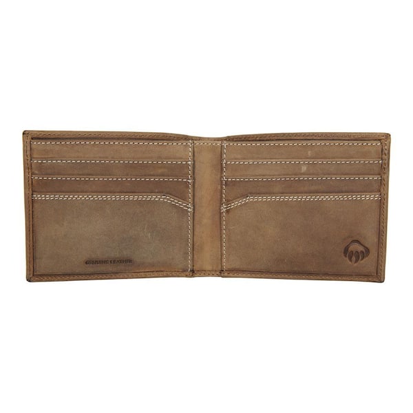 Wolverine Rugged Full Grain Leather Bifold Wallet in Brown WV61