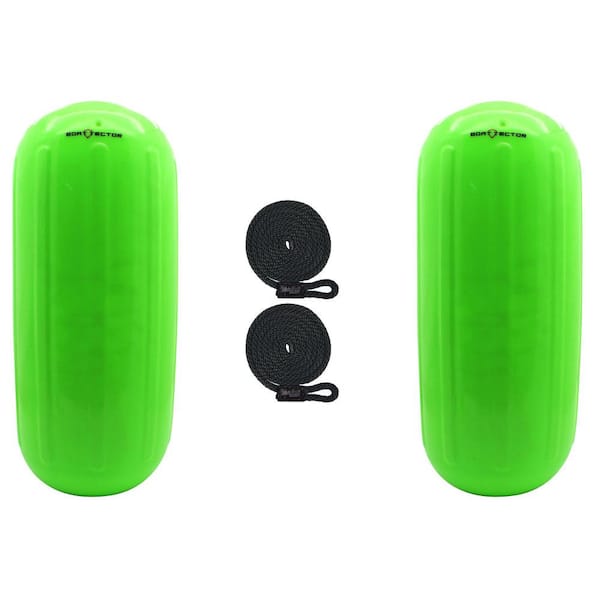 Extreme Max 10 in. x 27 in. BoatTector HTM Inflatable Fender Value in Neon Green (2-Pack)