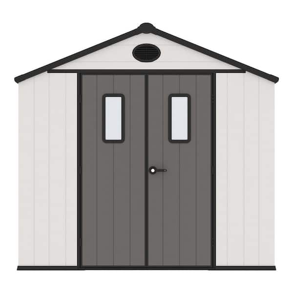 8 ft. W x 6 ft. D Outdoor Storage Resin Garden Shed for Backyard Outdoor (48 sq. ft.)