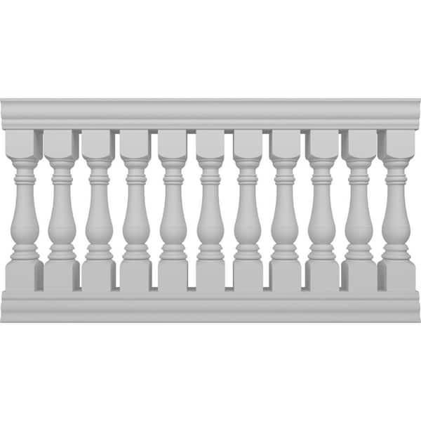 Ekena Millwork Fiberthane Bradford Balustrade 72 in. L x 42 in. H Fiberglass Railing Kit