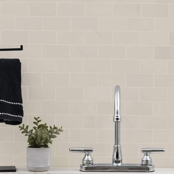 Madison Luna Subway 12 in. x 12 in. x 0.40 in. Polished Porcelain Mesh-Mounted Mosaic Tile (8 sq. ft./Case)