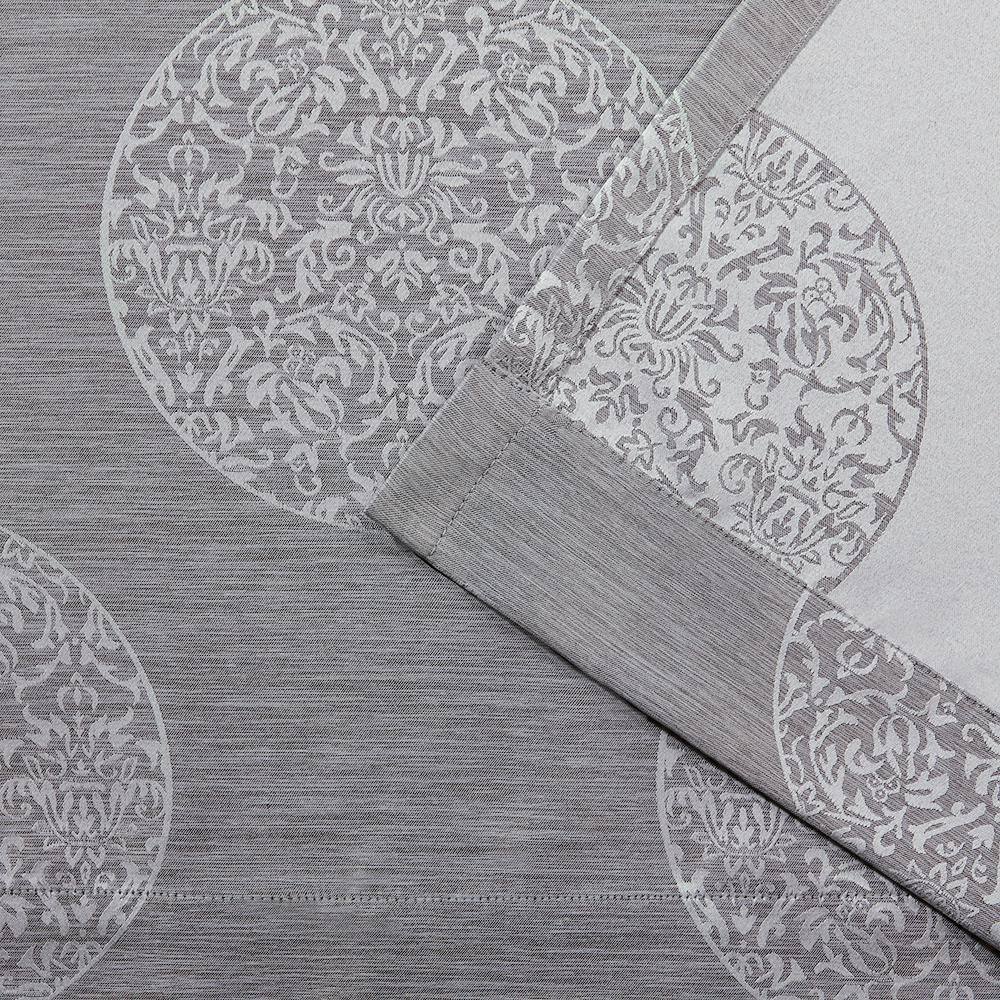 Akola Extra Long Ash Grey Linen Look Grommet Drapes