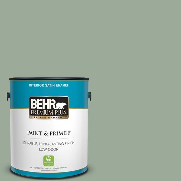 BEHR PREMIUM PLUS 1 gal. #450F-4 Scotland Road Satin Enamel Low Odor Interior Paint & Primer