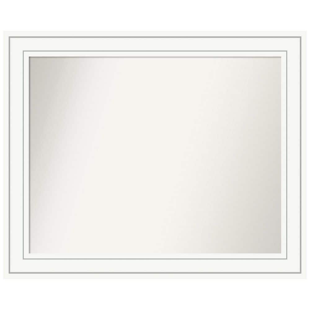 Craftsman White Wood Rectangular Bathroom Wall Mirror