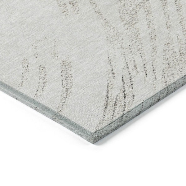 Chantille Machine Washable Indoor/Outdoor Abstract ACN2133 Ivory 8 ft. x 8 ft. Area Rug