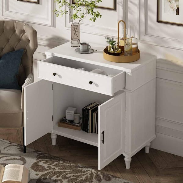 FUFU&GAGA Gray Wood 59.1 in. W Sideboard with 2 Large Drawers, 3 Small  Drawers and 2 Cabinets 33.5 in. H x 15.7 in. D KF020263-03 - The Home Depot